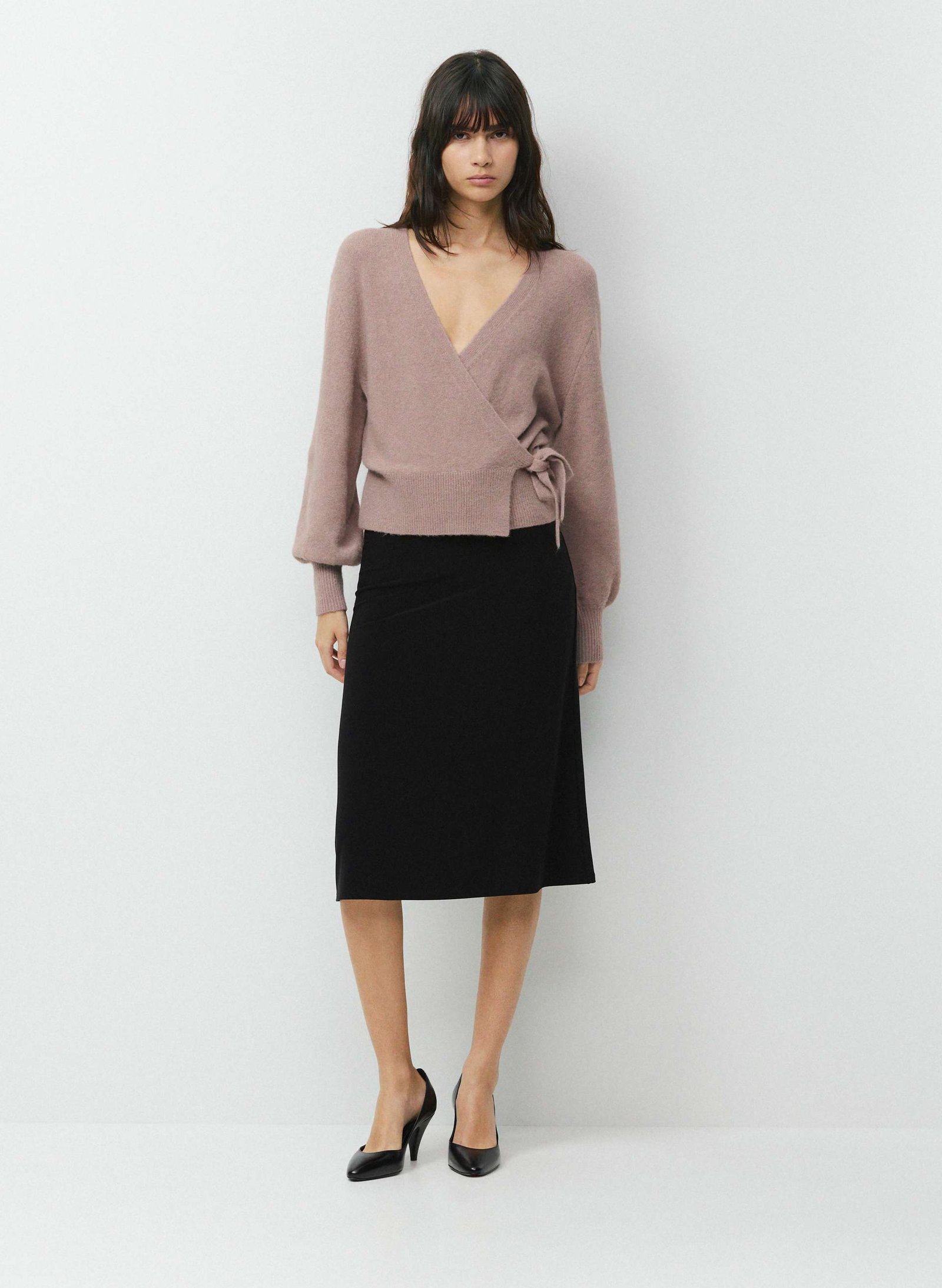 SoftSpoke Cassidy Wrap Sweater (Dusty Mauve)
