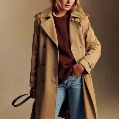 Italian Wool Classic Single-Breasted Coat (Caramel)