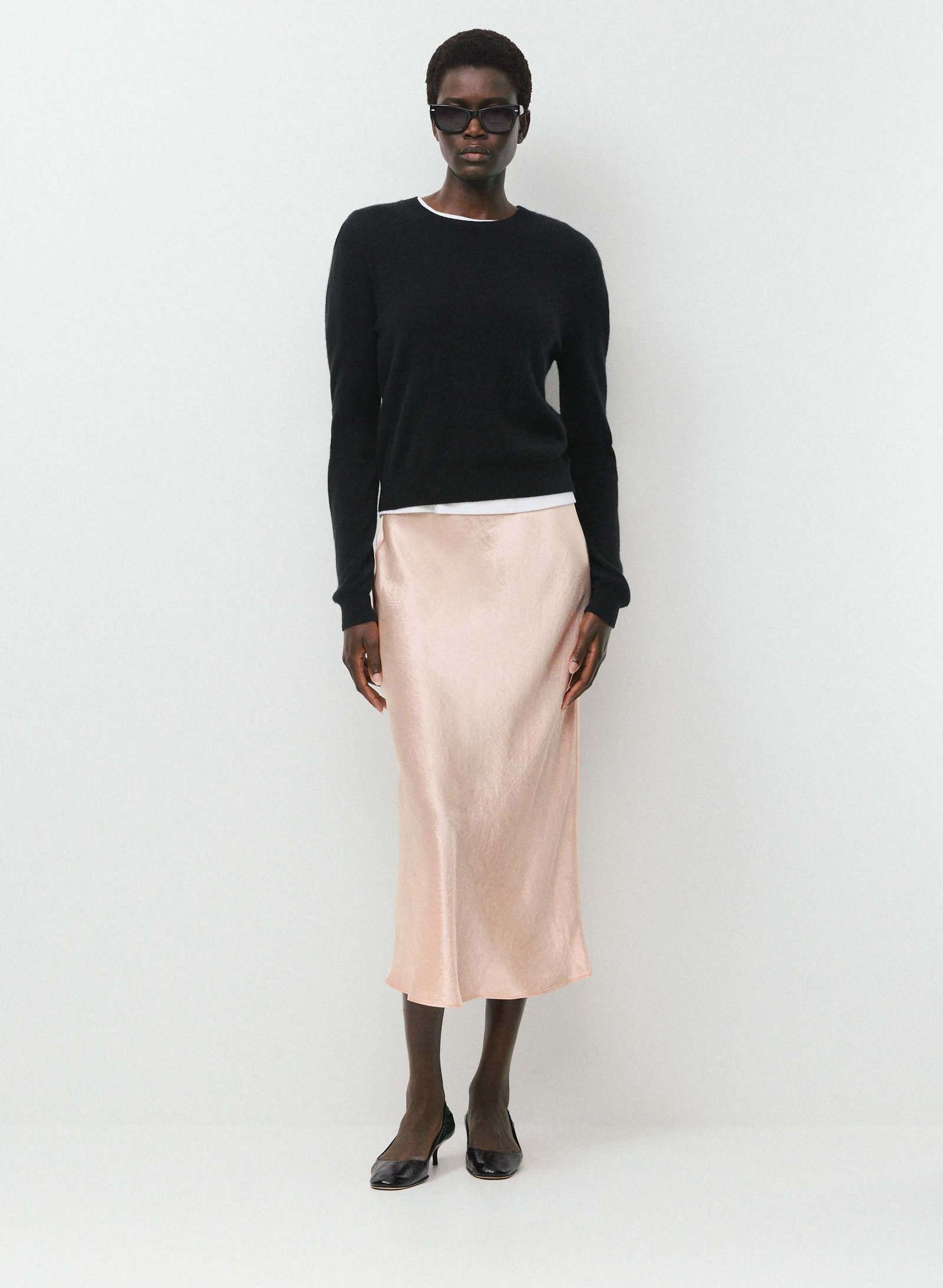 Slip Satin Maxi Skirt (Ballet Pink)