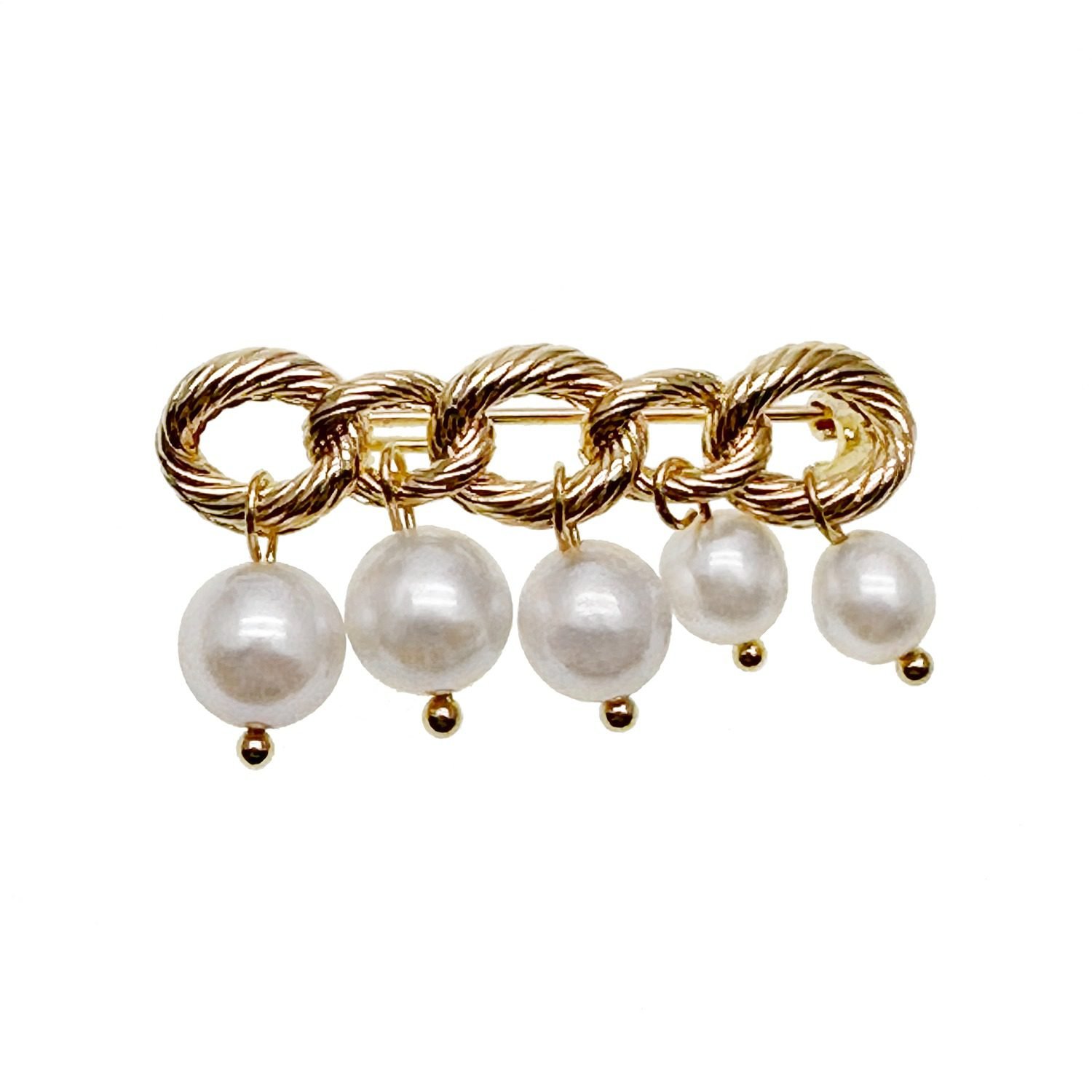 Freshwater Pearls Dangle Brooch