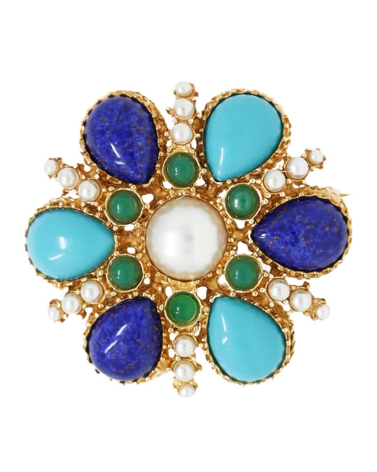 Multi Stone Brooch