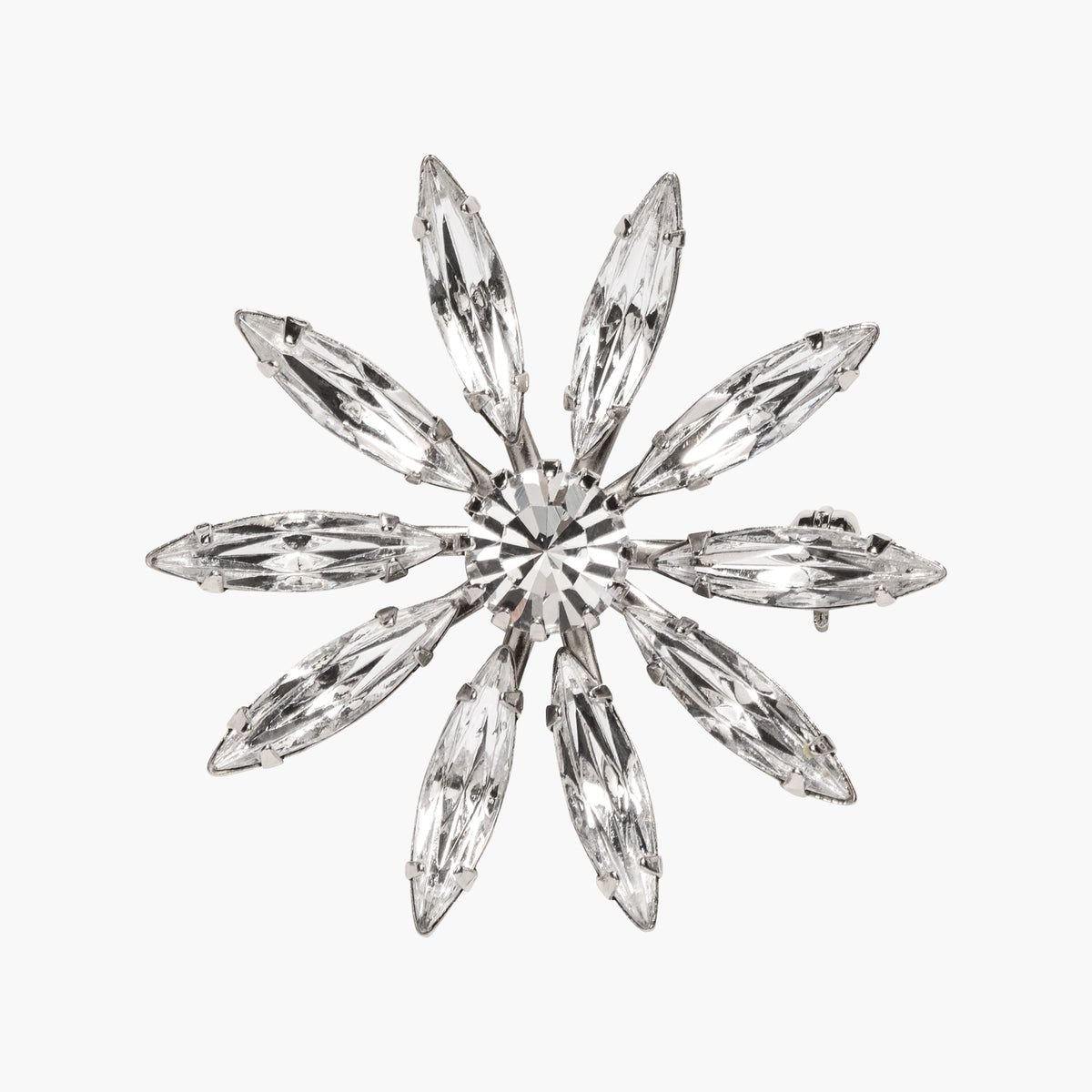 Vita Elongated Marquise Crystals Brooch