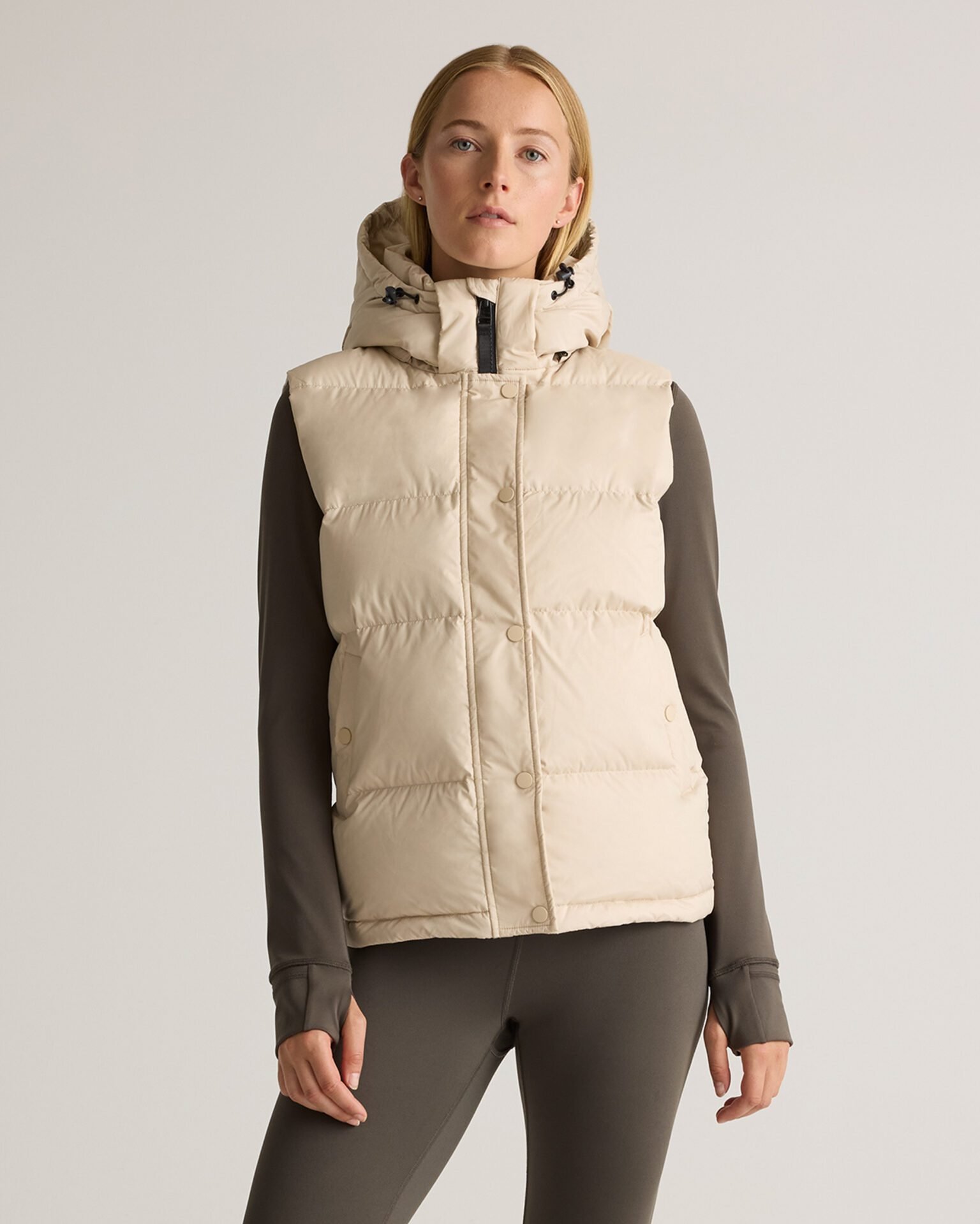 Responsible Down Puffer Vest (Oatmilk)