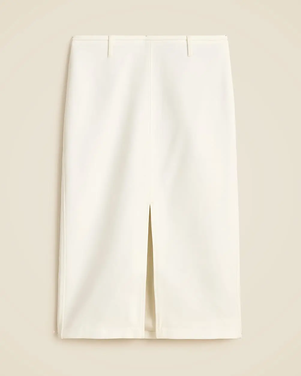 Pencil Midi Skirt in Four-Season Stretch (Ivory)