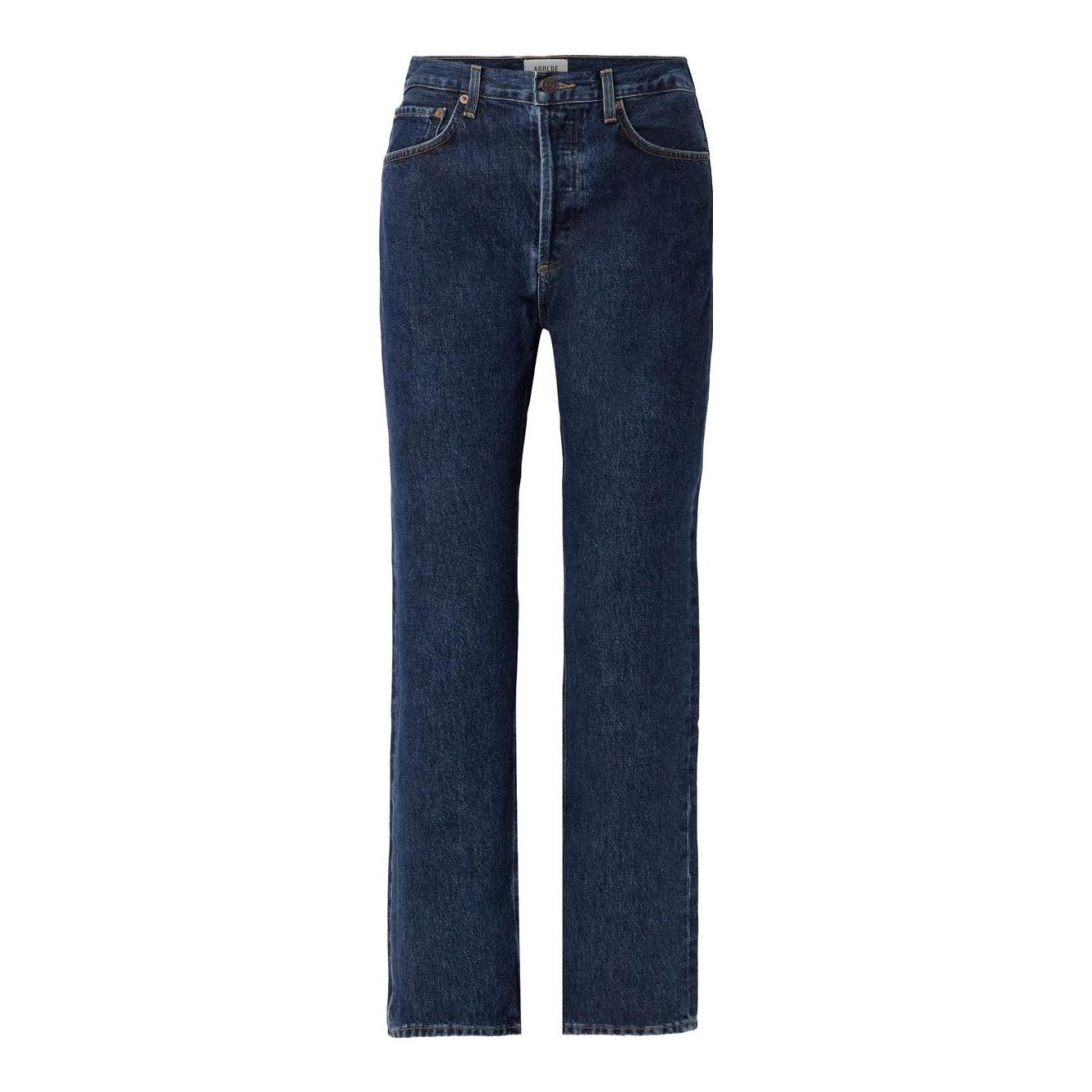 90's Pinch Waist High Rise Straight Jeans (Navigate)