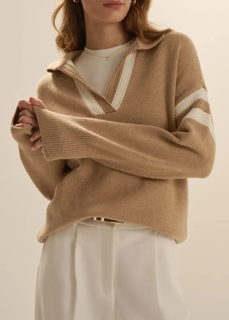 The Grace Sweater - Camel Ivory