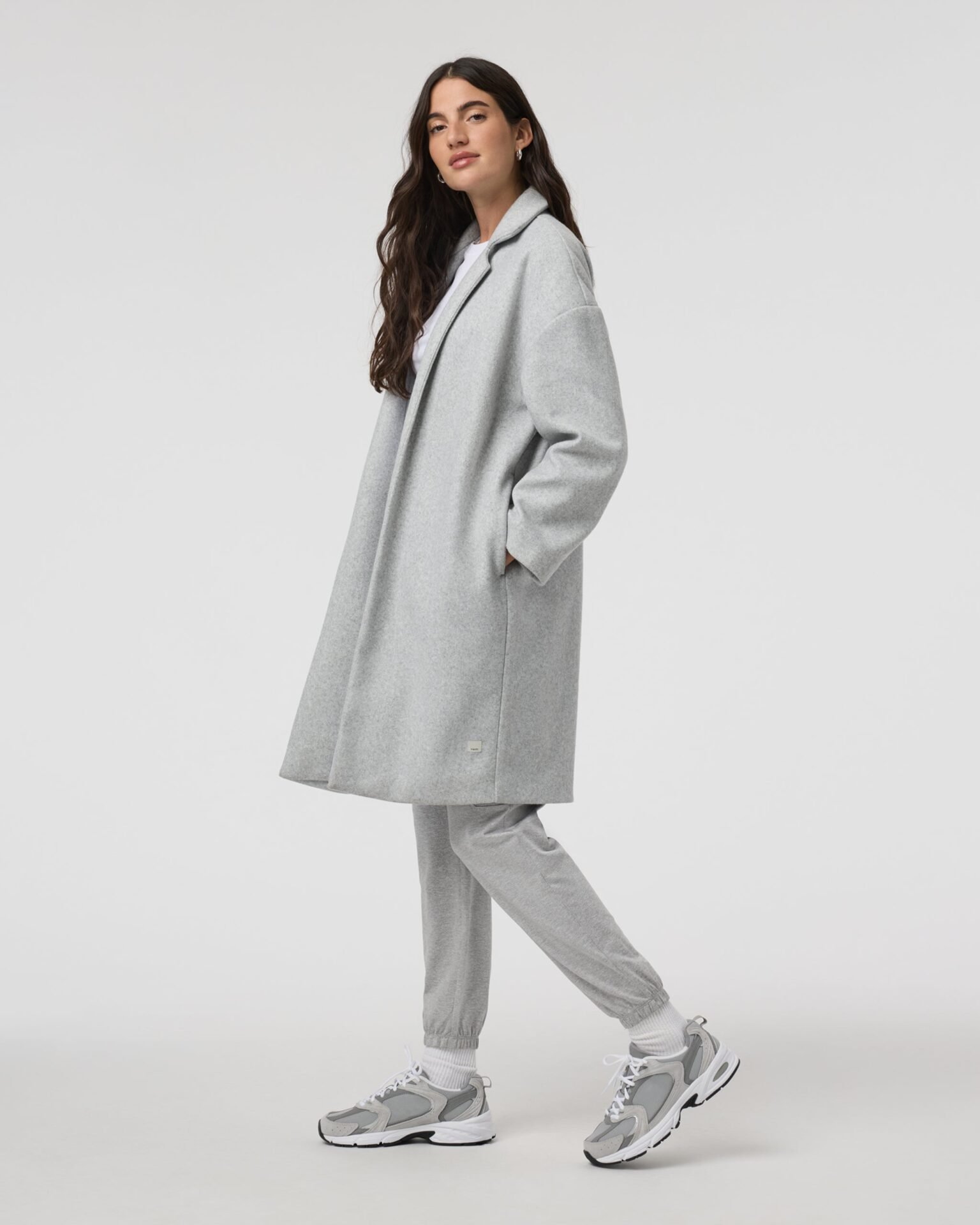 Soho Melton Trench (Light Heather Grey)