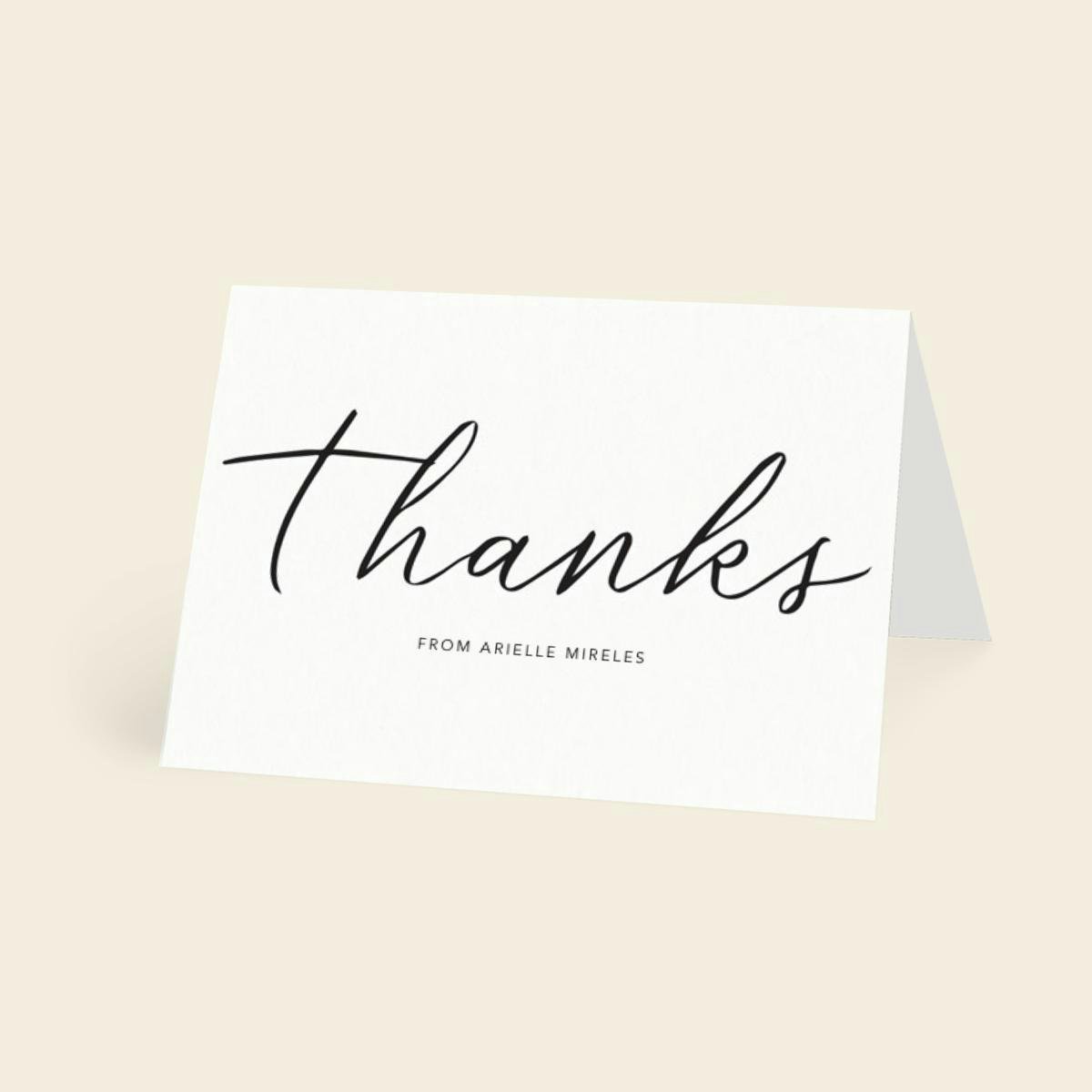 Thanks Script Thank You Card Set (Classic, set of 10)