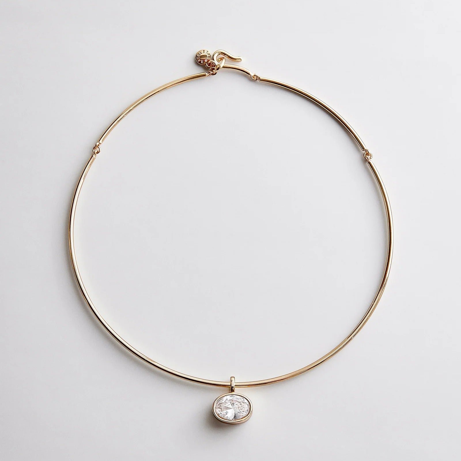 Lexi Crystal Collar Necklace (Gold)
