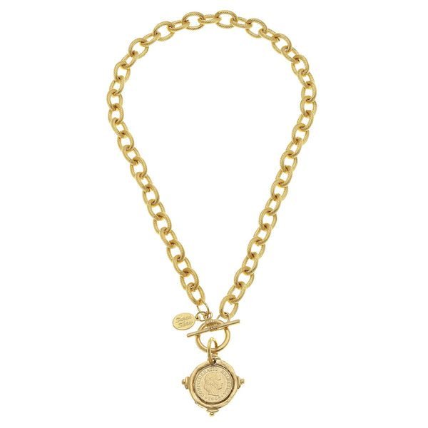 Coin Toggle Necklace (Gold)