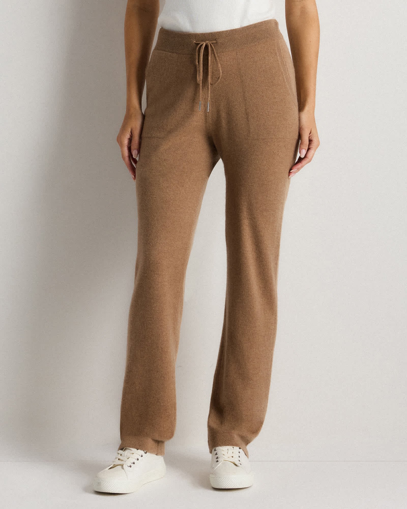 Mongolian Cashmere Straight Leg Pants (Teak)