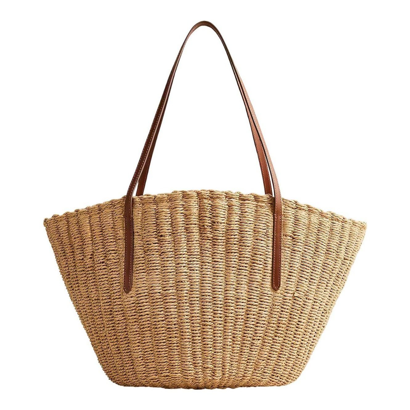 Como Woven Tote Bag (Natural Straw)