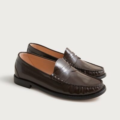 New Winona Penny Loafers in Italian Spazzolato Leather (Cocoa Berry)