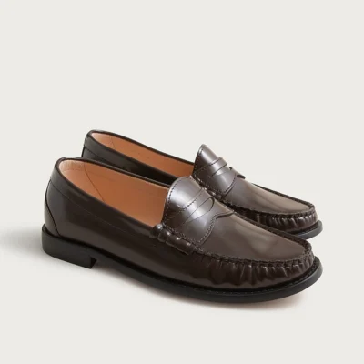 New Winona Penny Loafers in Italian Spazzolato Leather (Cocoa Berry)