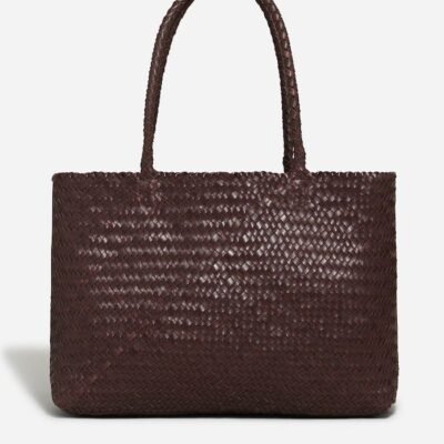 The Signature Woven Tote (Coffee Bean)
