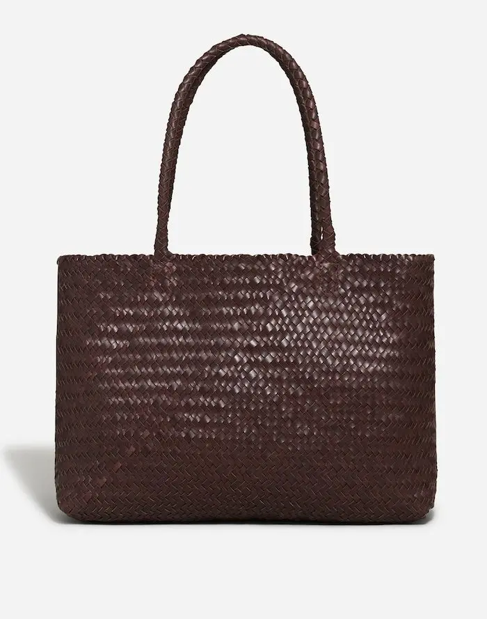 The Signature Woven Tote (Coffee Bean)