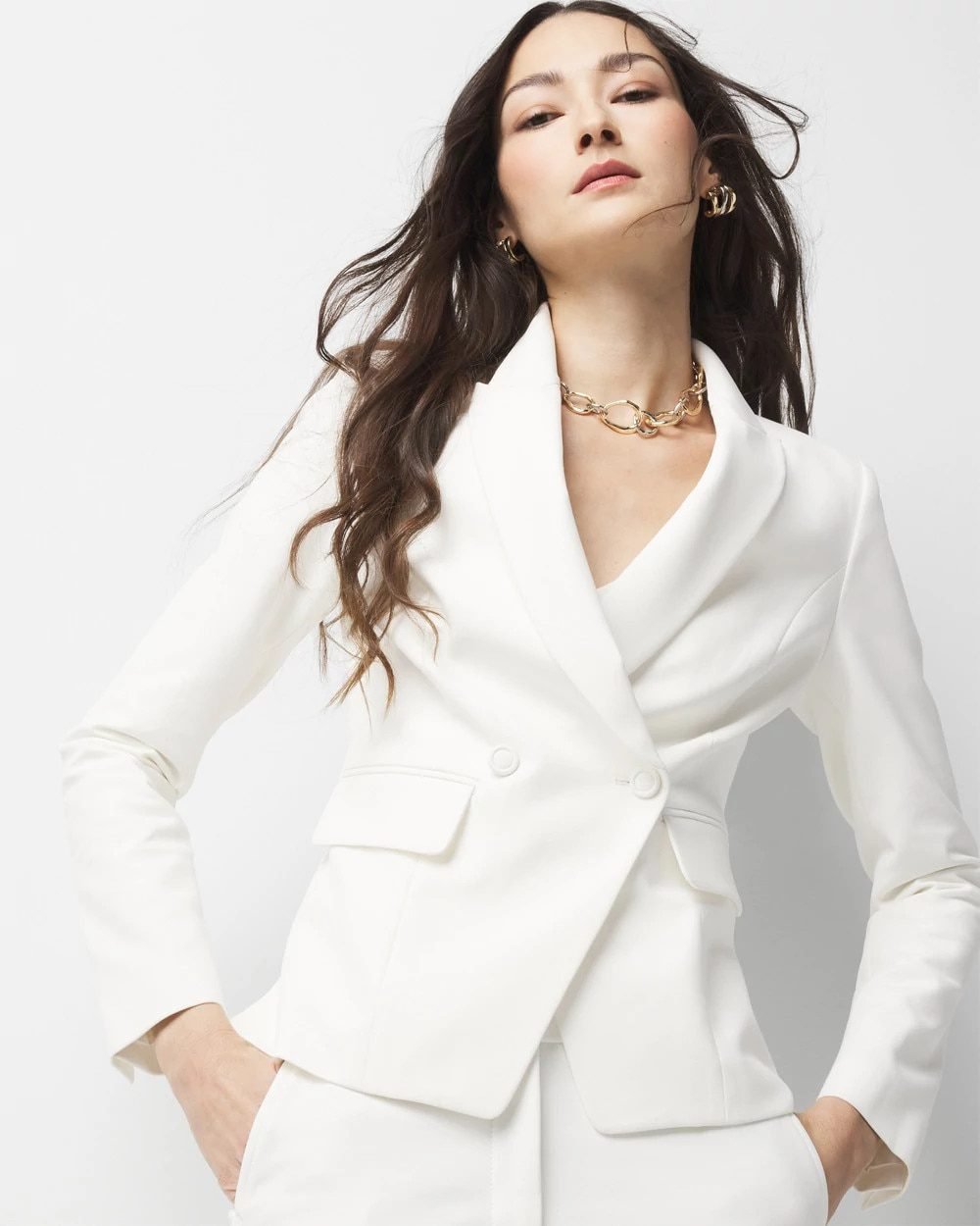 Two-Button Studio Blazer
