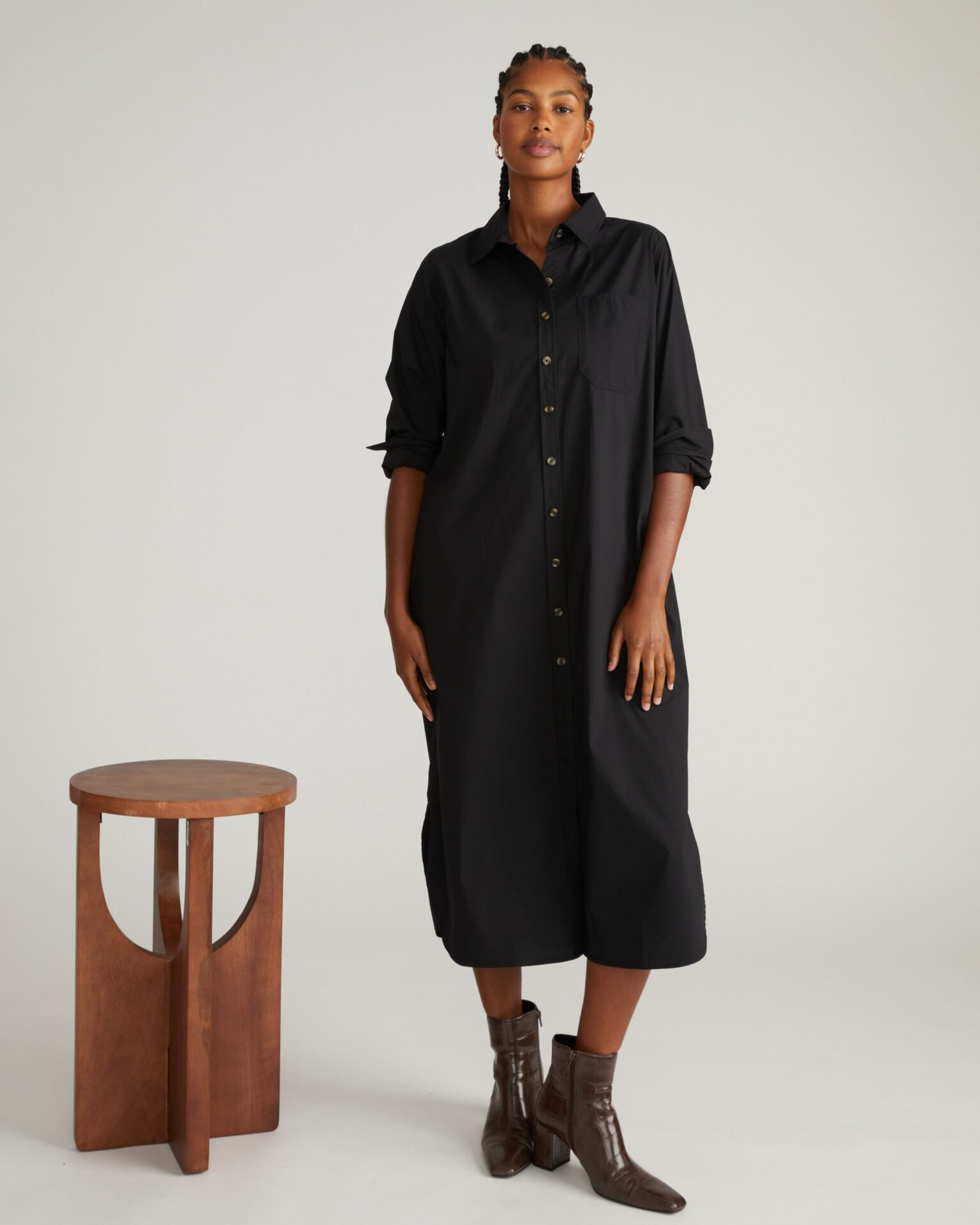 Odeon Stretch Poplin Shirtdress