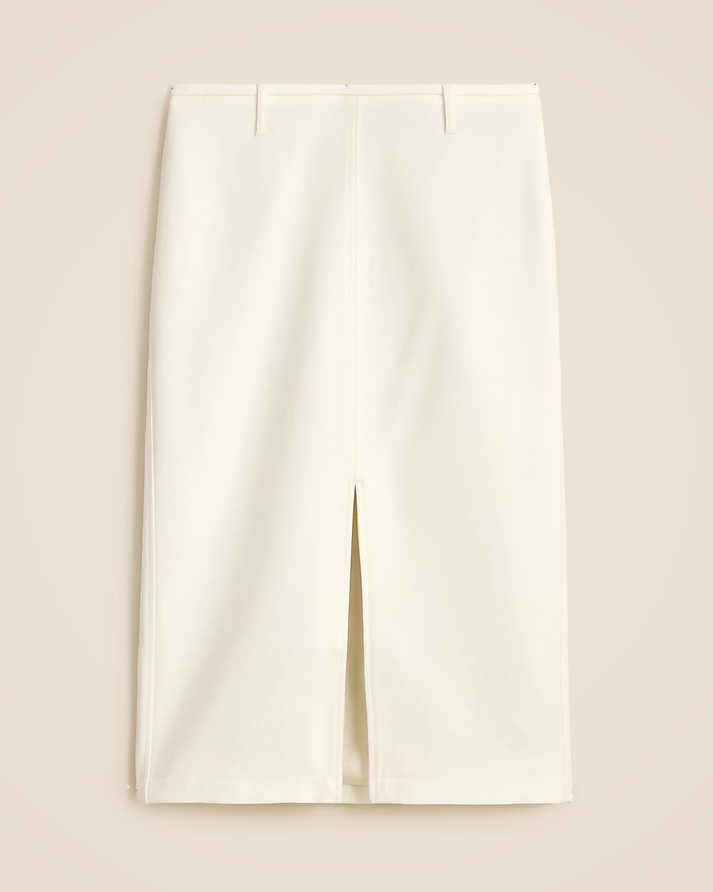Pencil Midi Skirt in Four-Season Stretch (Ivory)