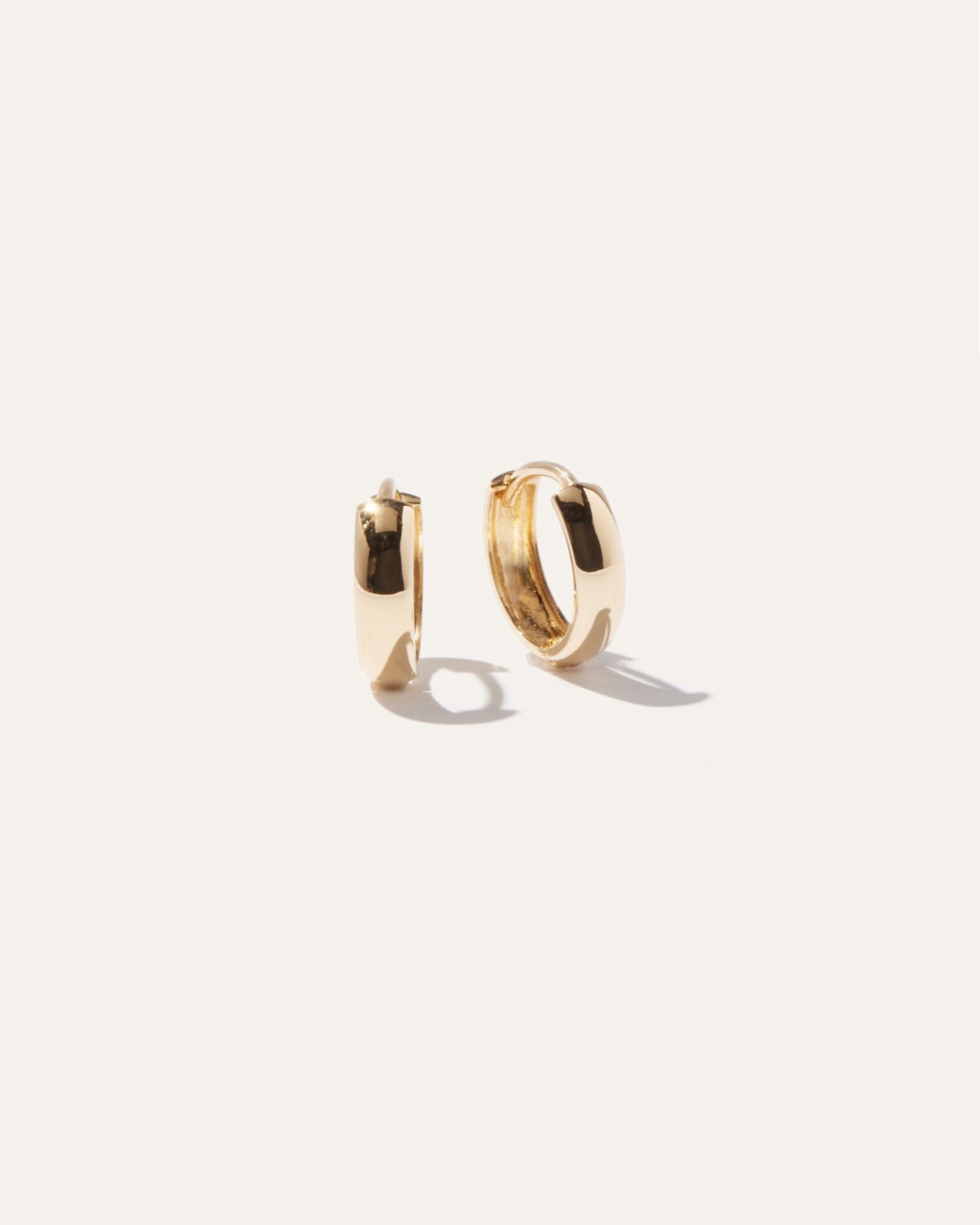 14K Gold Bold Hoop Earrings