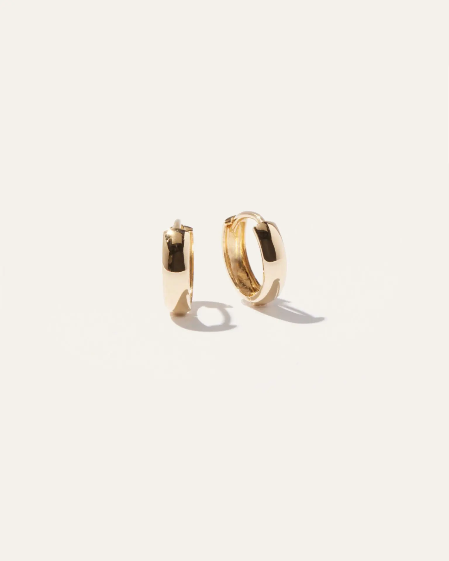 14K Gold Bold Hoop Earrings