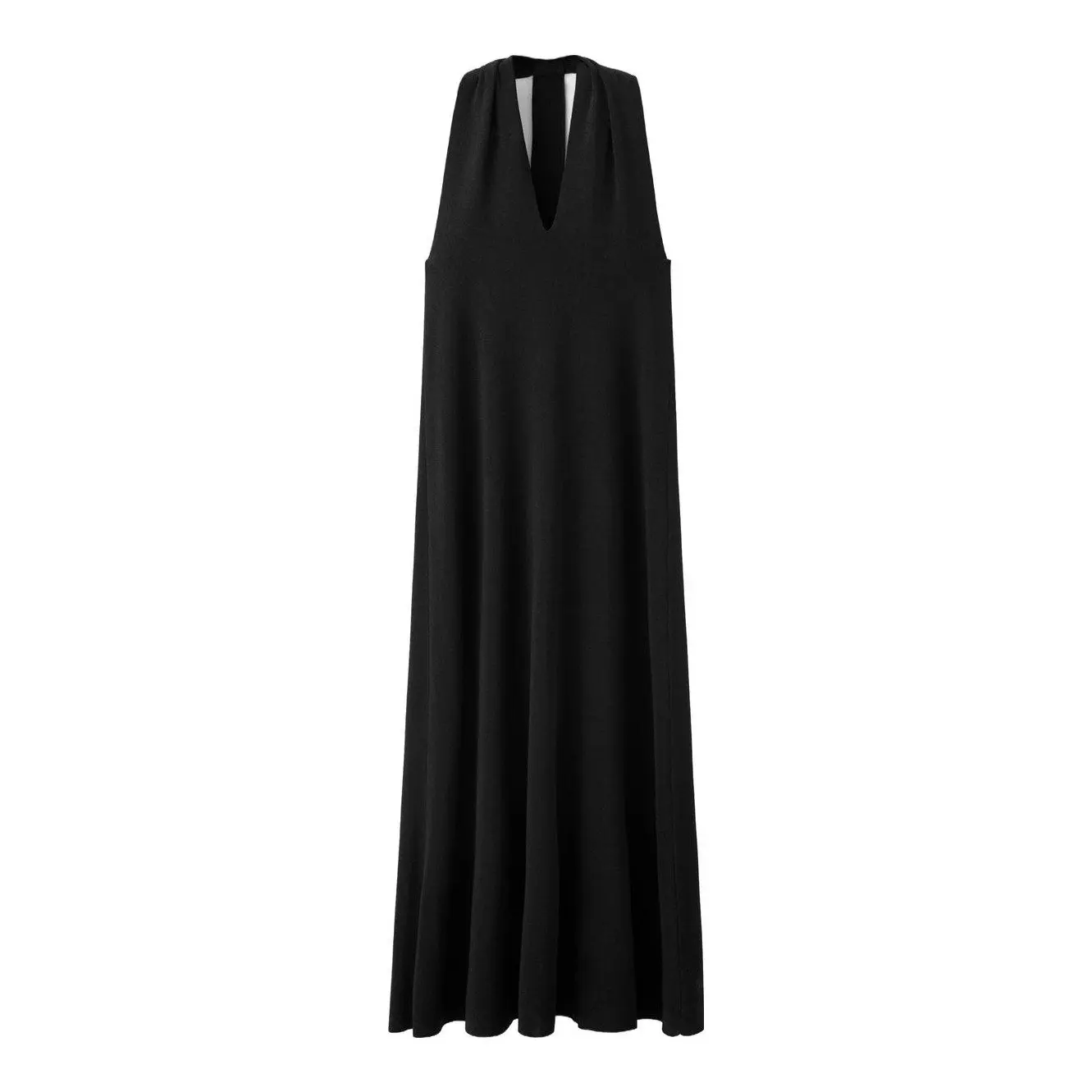 Halter Dress with Back Detail (Black)