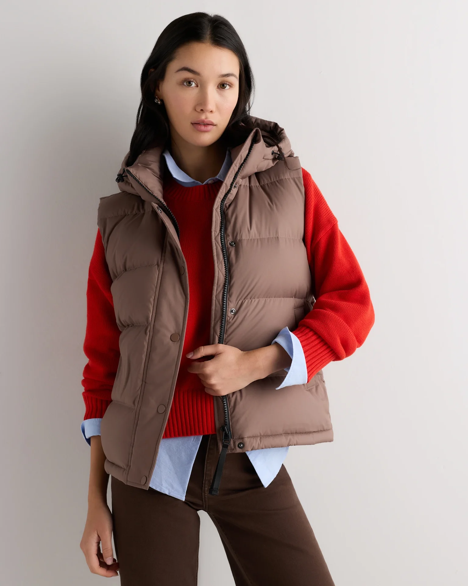Responsible Down Puffer Vest (Hazel Brown)