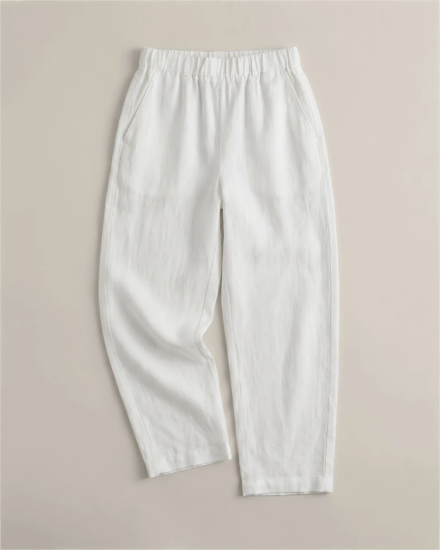 100% European Linen Pants (White)