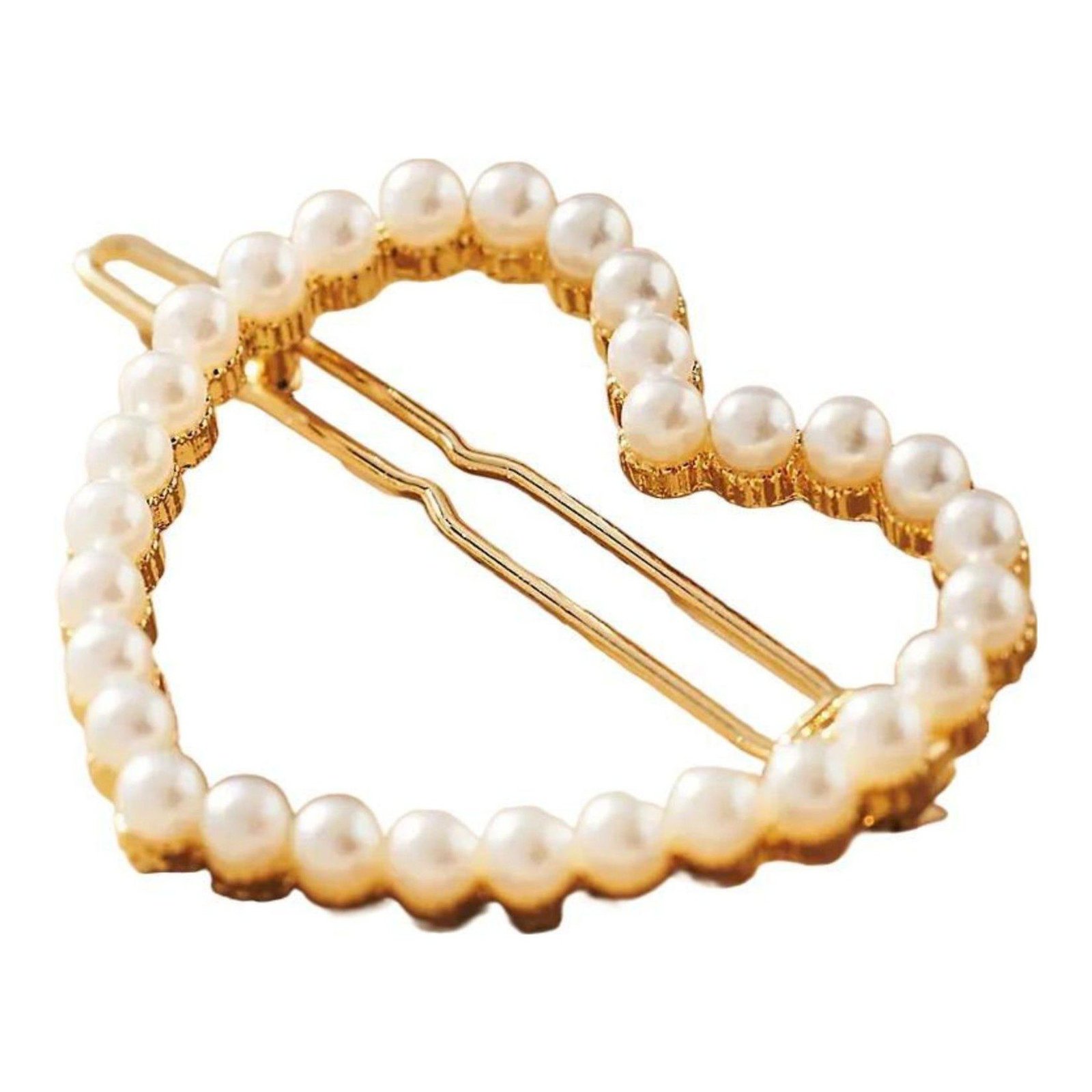 Pearl Heart Hair Clip