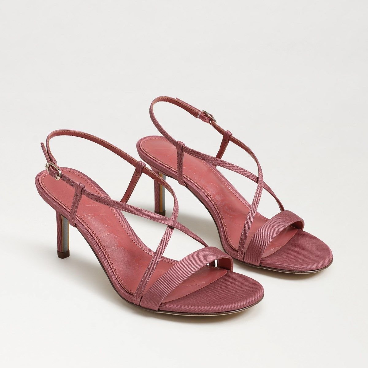 Ginny Strappy Heel Sandal (Luxe Rose Satin)