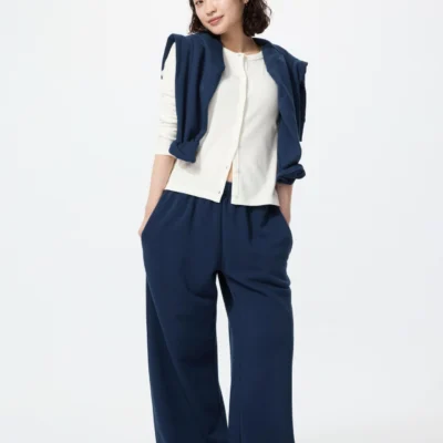 Wide Sweatpants | Short (Navy)