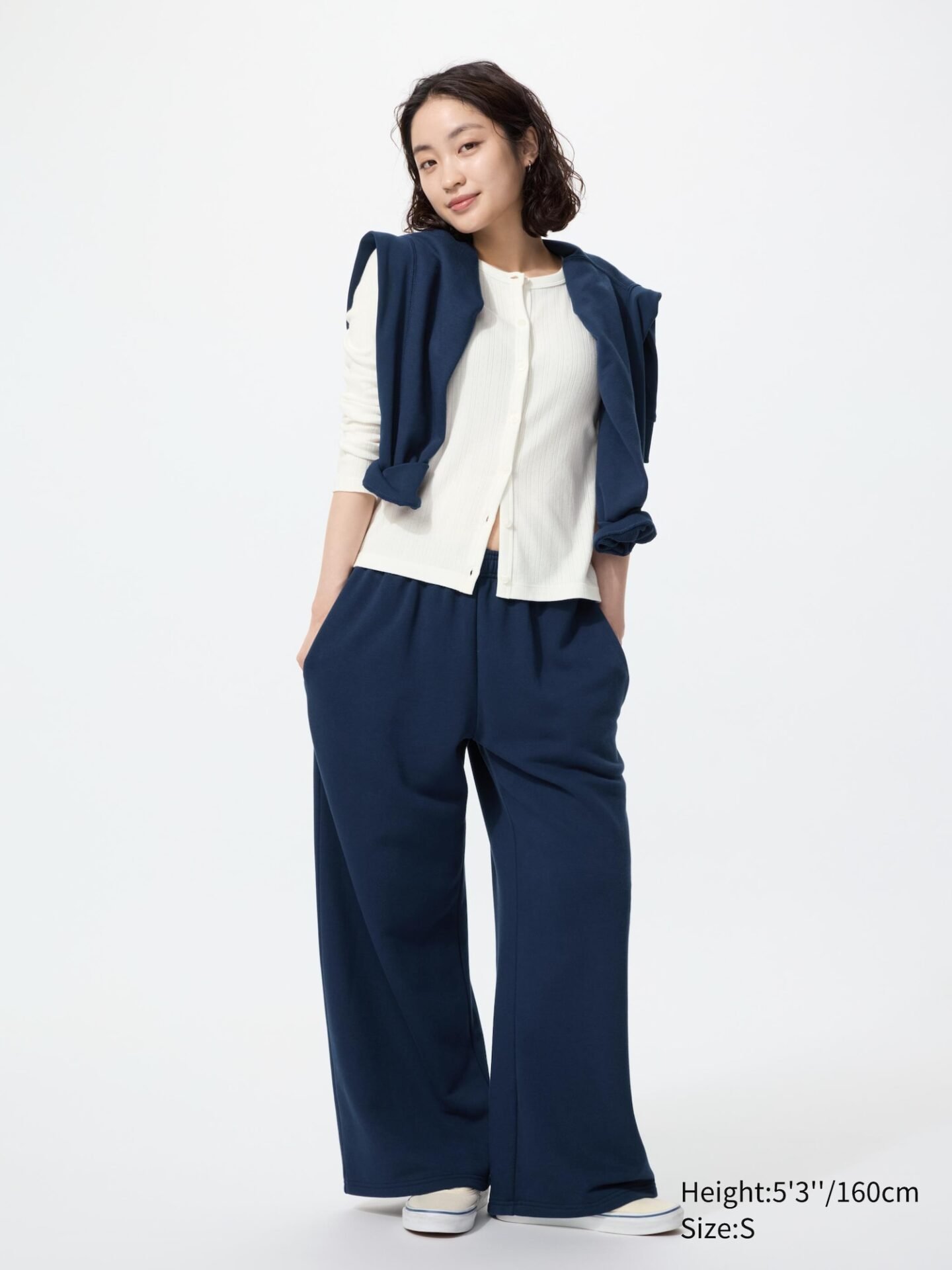 Wide Sweatpants | Short (Navy)