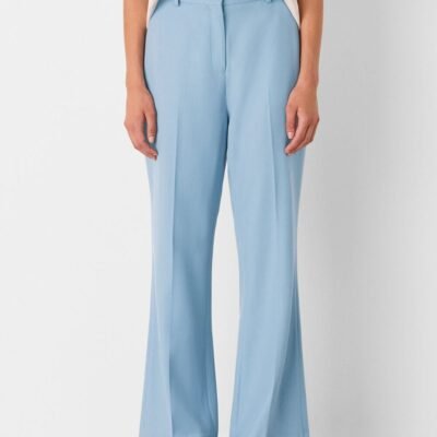 Blue Wool Blend Tailored Trouser
