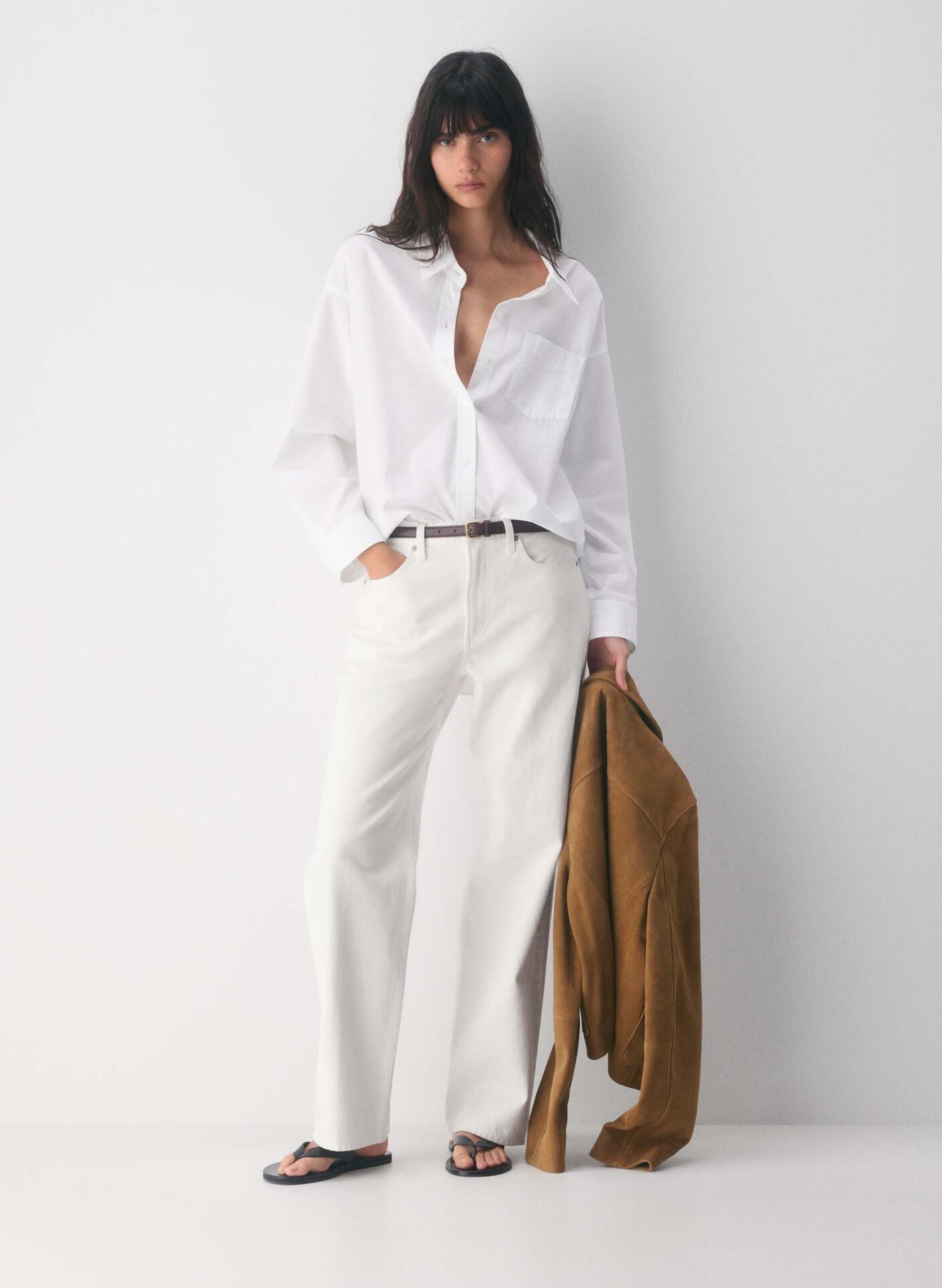 Wilfred Reminisce Relaxed Poplin Shirt (Bright White)