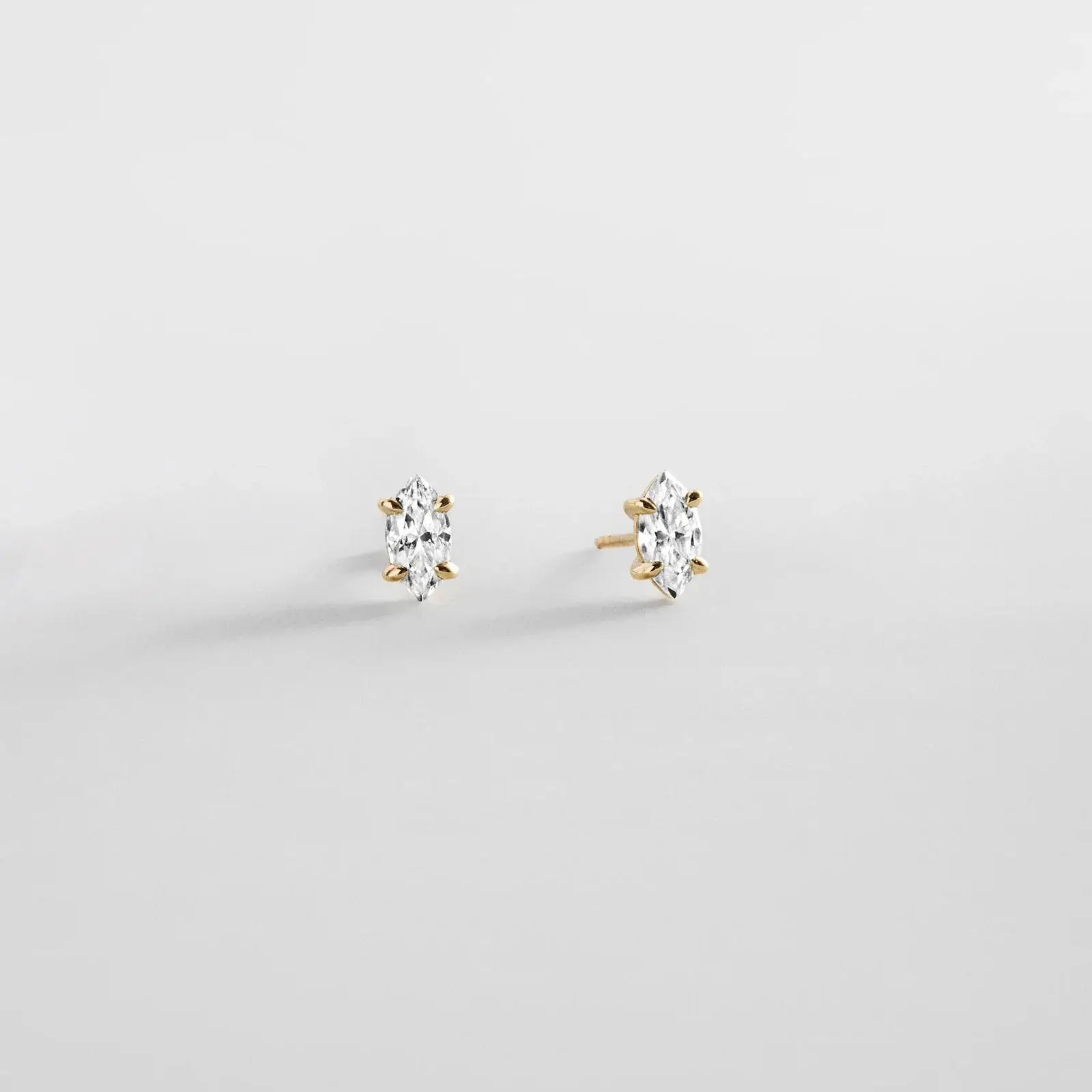 Debra 14K Gold Earrings (Marquise Stone)