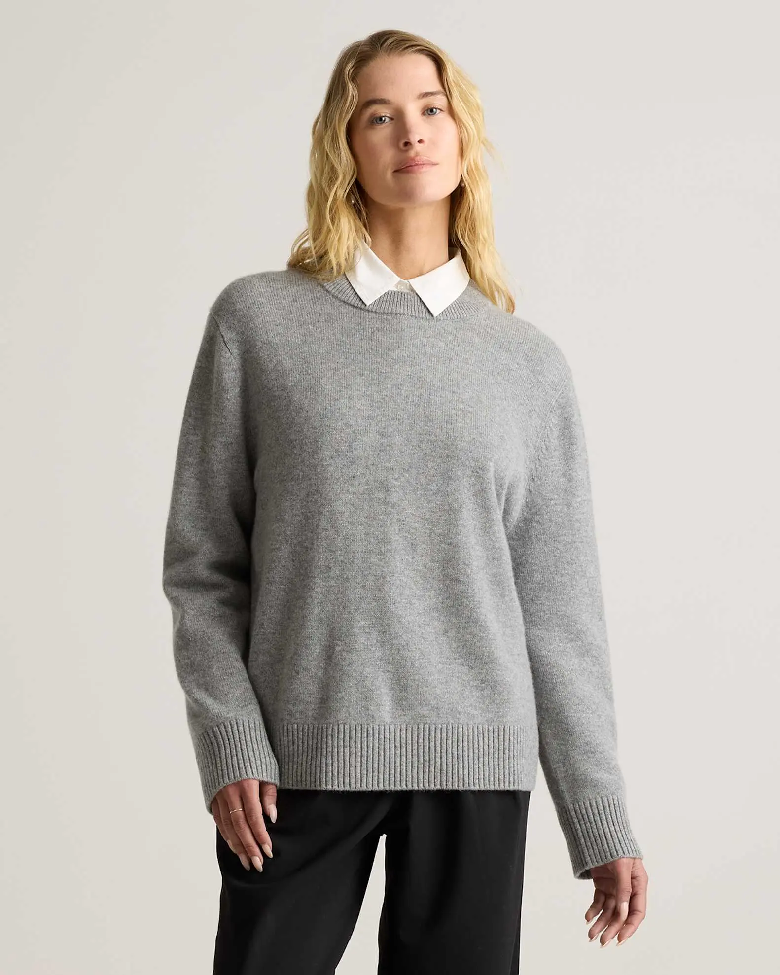 Mongolian Cashmere Oversized Crewneck Sweater