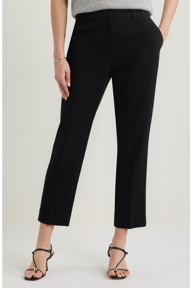 The Lena Slim Cropped Trousers (Green Chaparral)