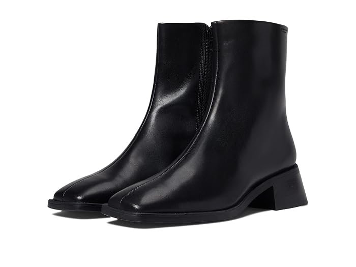 Blanca Leather Booties (Chocolate)