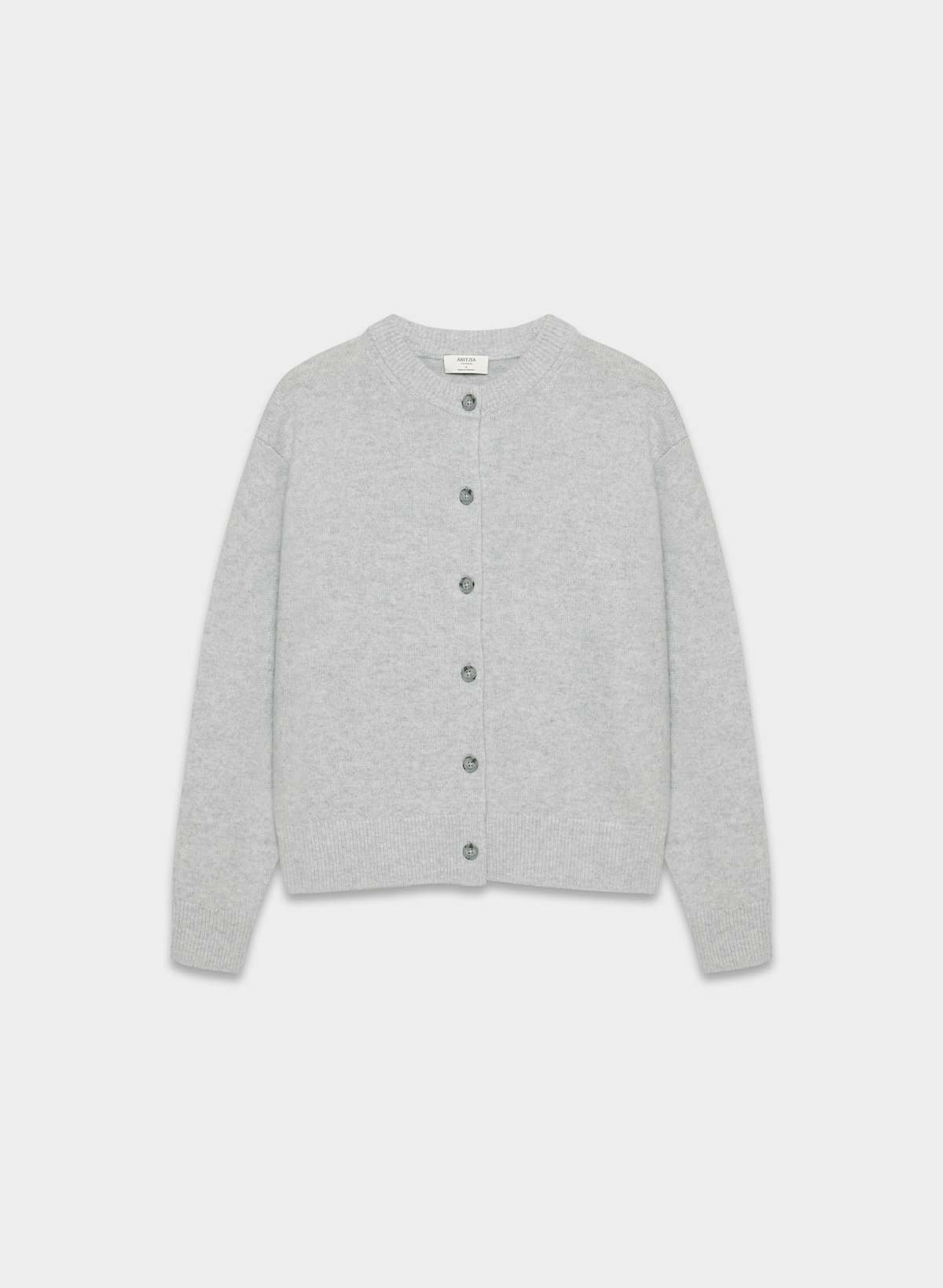 Essential Cashmere Acclaim Cardigan (Heather Chrome)