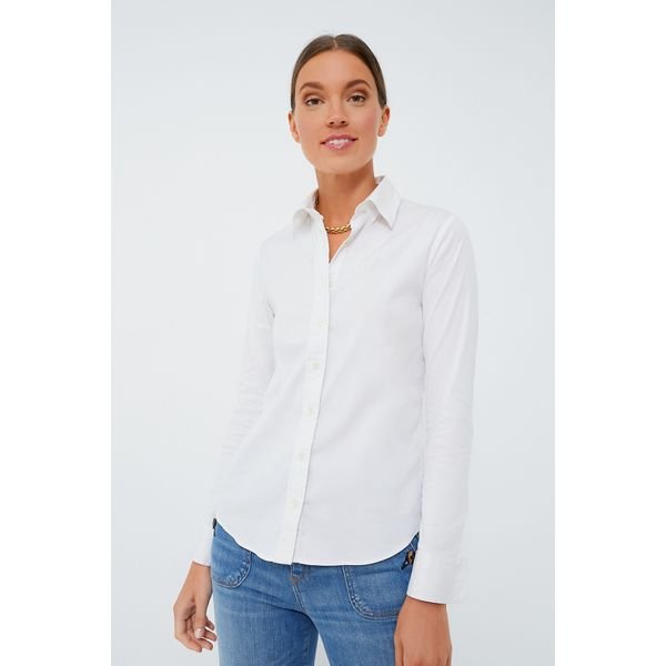 White Long Sleeve Essentials Shirt