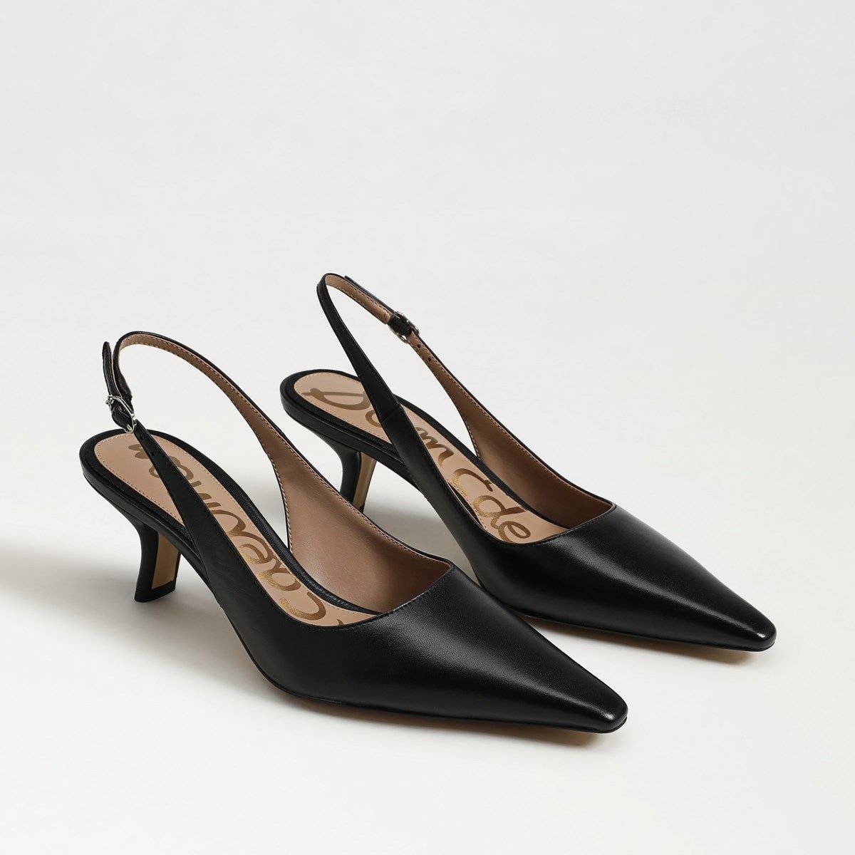 Bianka Slingback Pump (Black Leather)