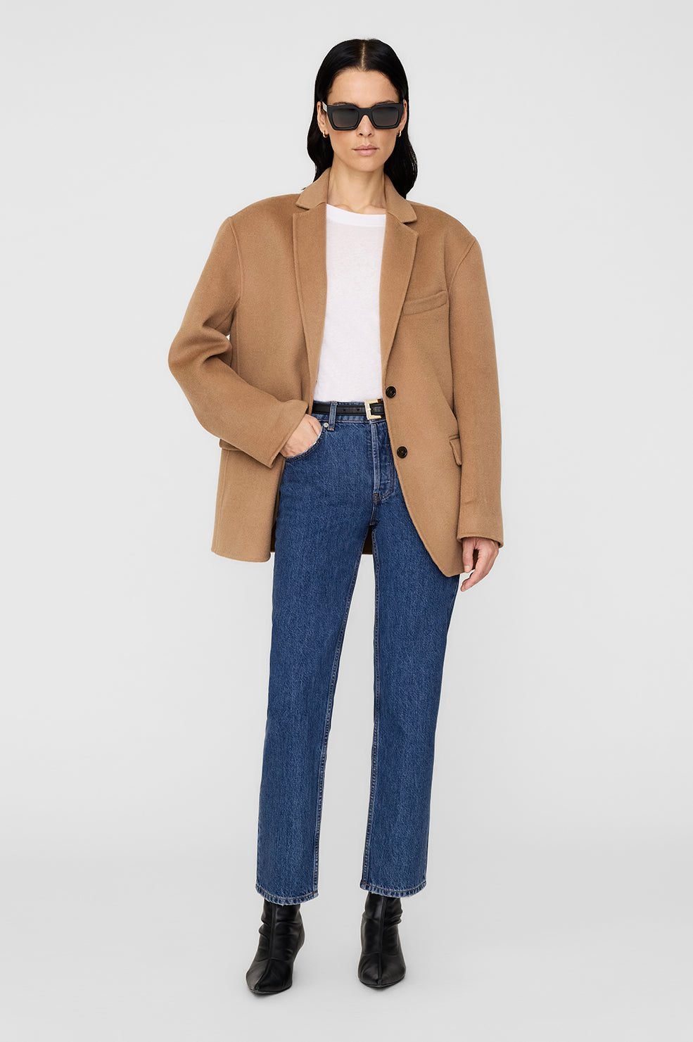 Quinn Blazer (Camel Cashmere Blend)