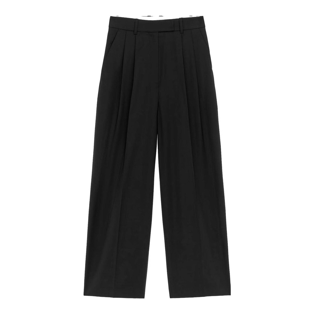 Wide Tailored Trousers (Black)