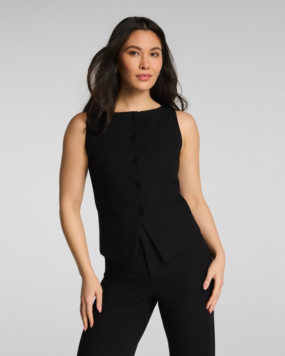 WellSuited Tailored Button-Down Vest (Classic Black)