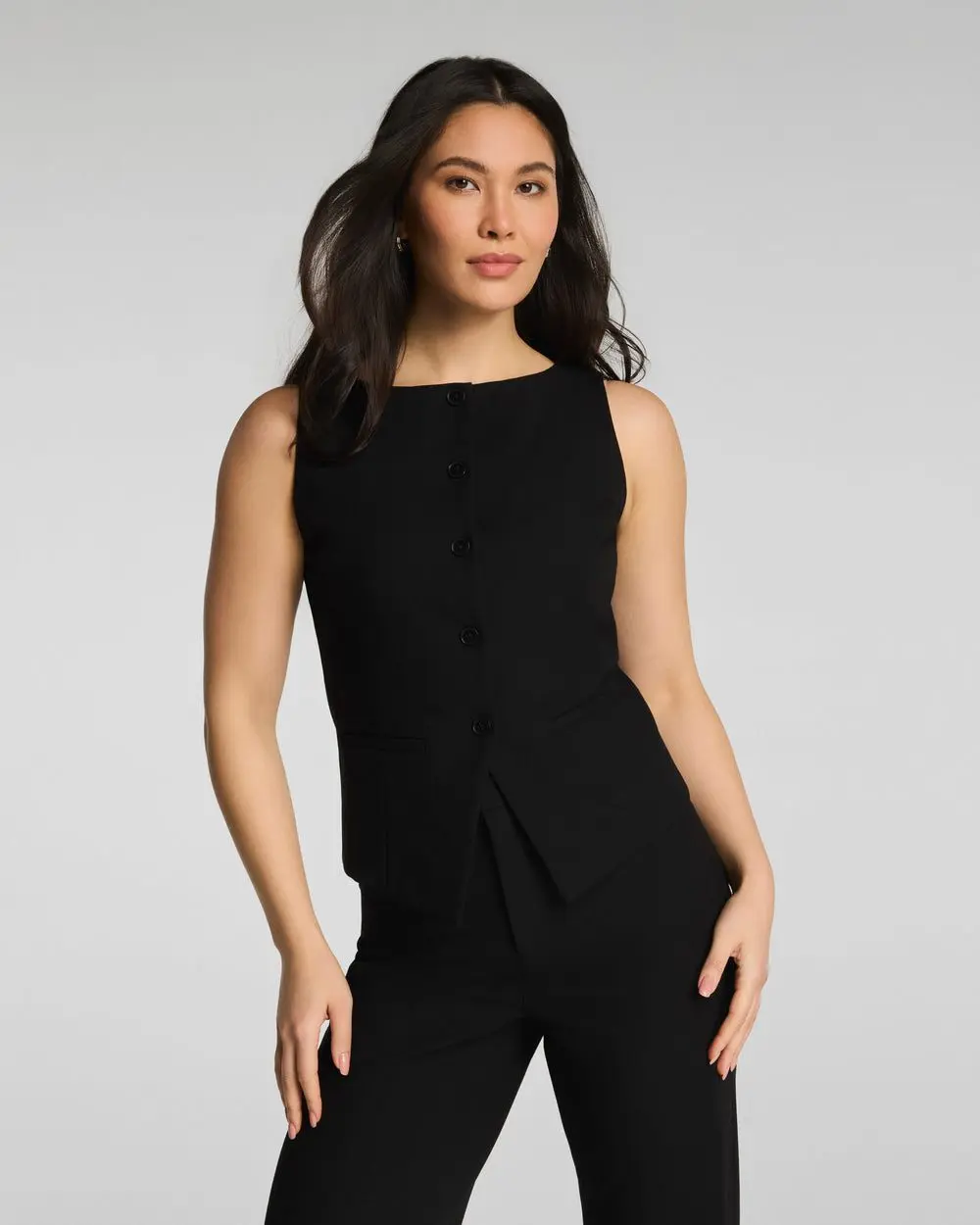 WellSuited Tailored Button-Down Vest (Classic Black)