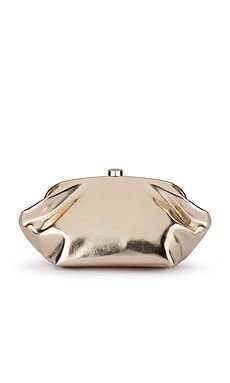 Tally Metallic Clutch - Gold