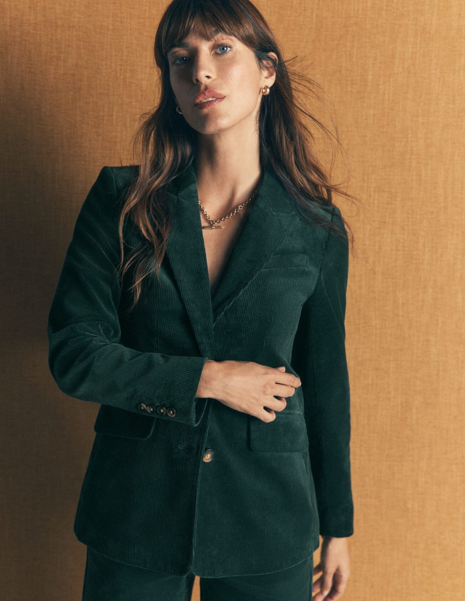 Stamford Cord Blazer - Midnight Teal