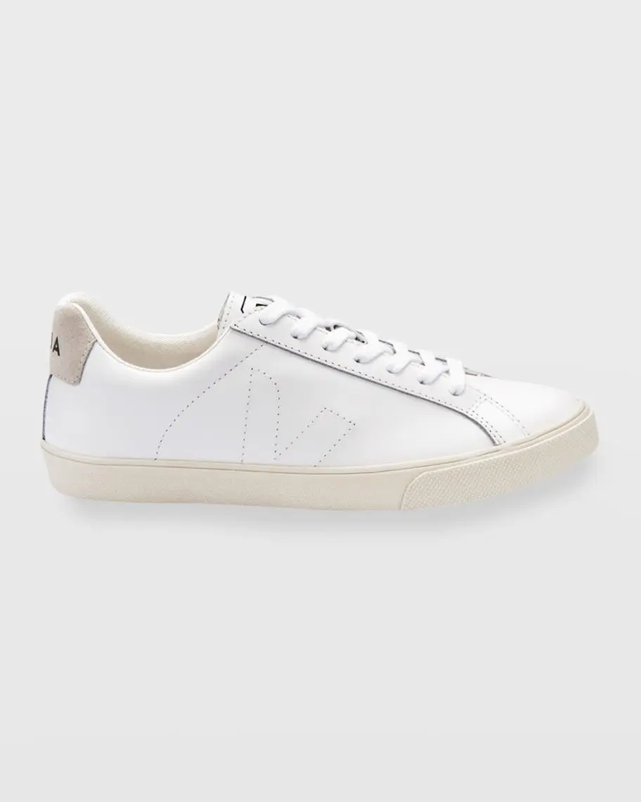 VEJA Esplar Leather Logo Sneakers (White)