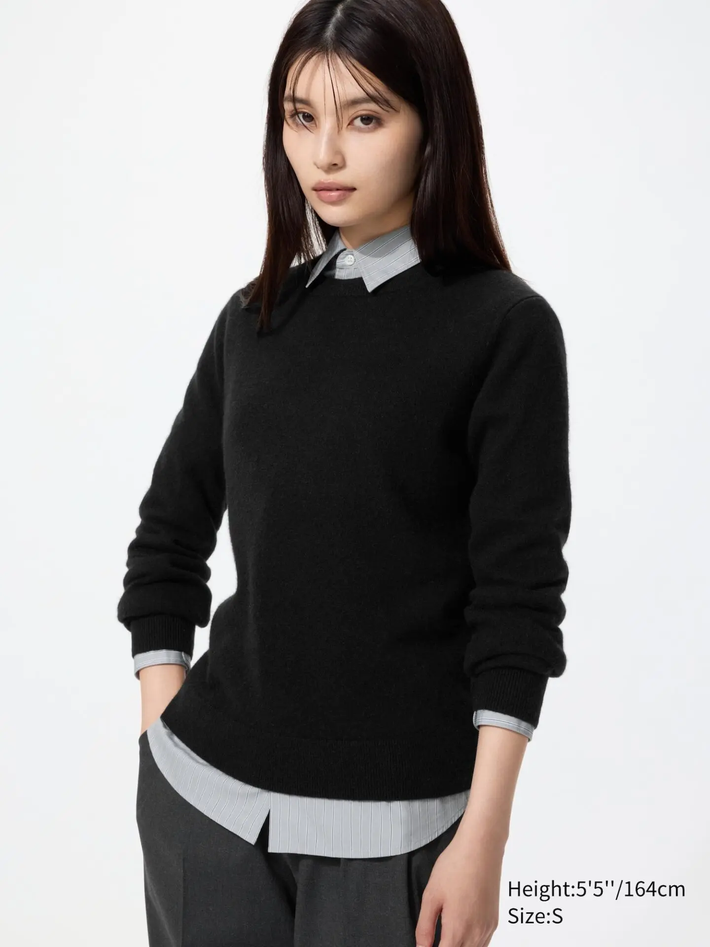 Cashmere Sweater (Crewneck), Black