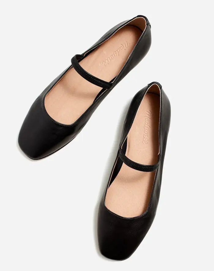 The Greta Mary Jane Flat (True Black)